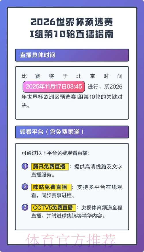 2026世界杯赛事直播平台及观看指南